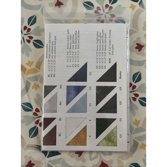 Vintage 2003 England Design Studios Garden Treasures Floral Applique Pattern - Picture 3 of 3